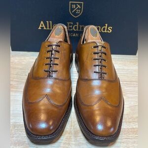 Allen Edmonds Washington Square Men’s Walnut Austerity Wingtips Sz 9.5D Made 🇺🇸